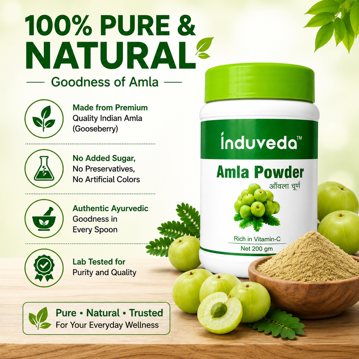 Natural Amla Powder for hair Growth & skin care