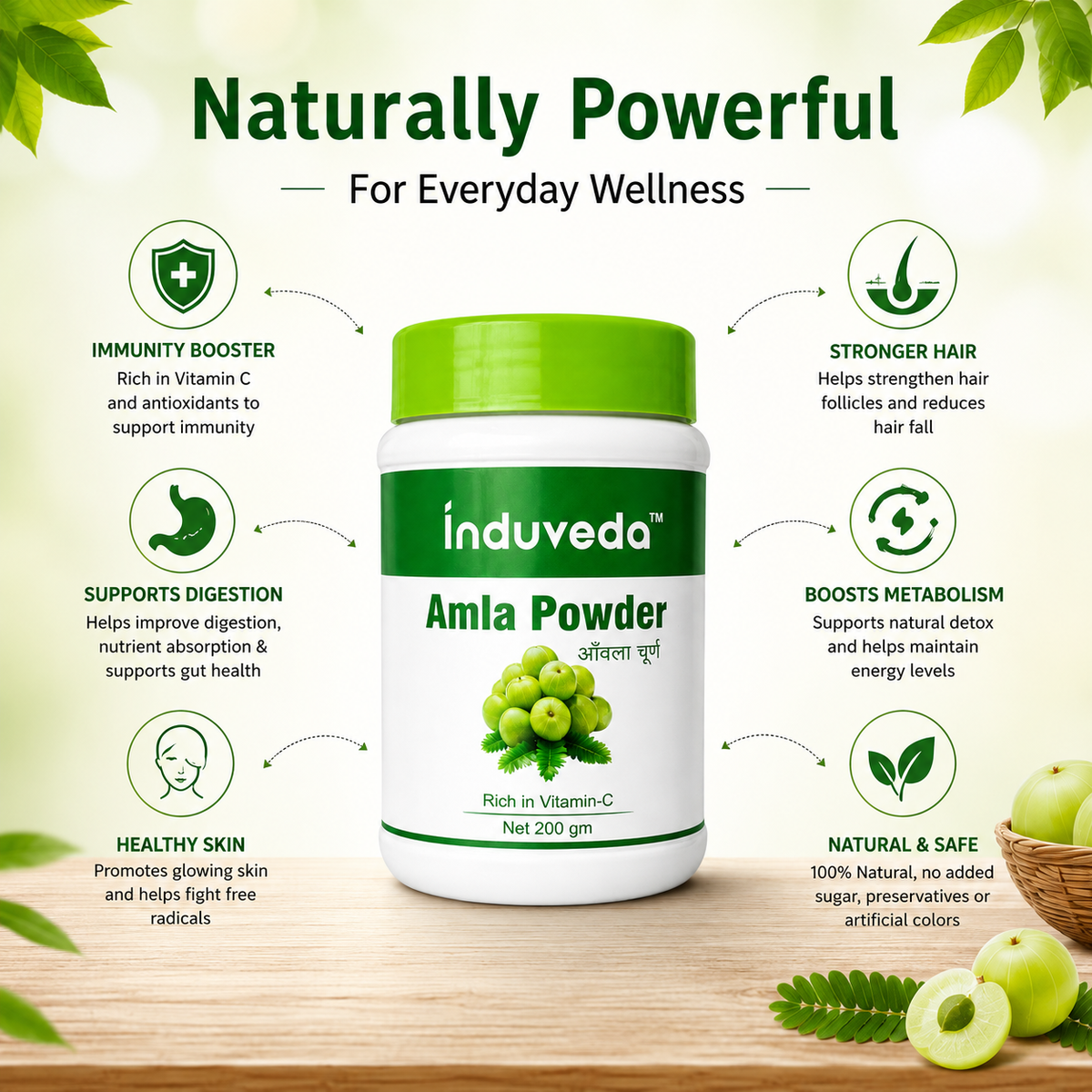 Natural Amla Powder for hair Growth & skin care